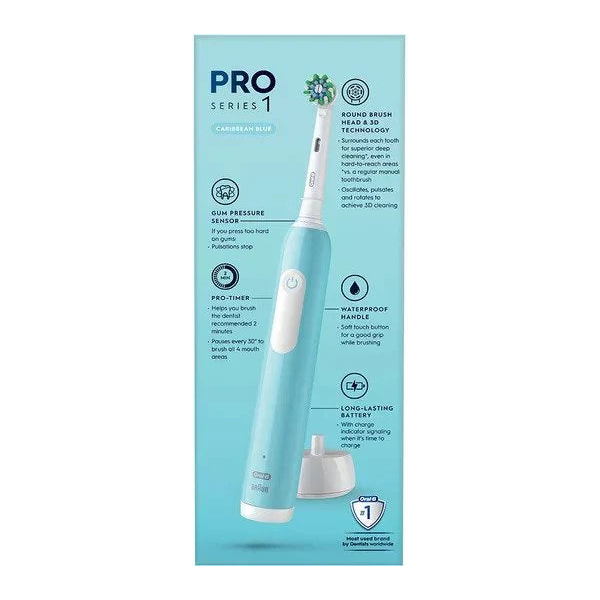 Oral-B Pro Series 1 Cross Action Electric Toothbrush - Blue - 3